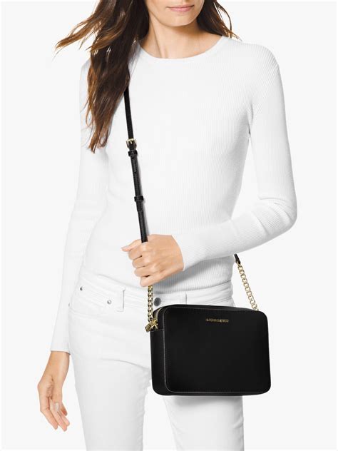 michael kors jet set large saffiano leather convertible crossbody bag|Michael Kors jet set.